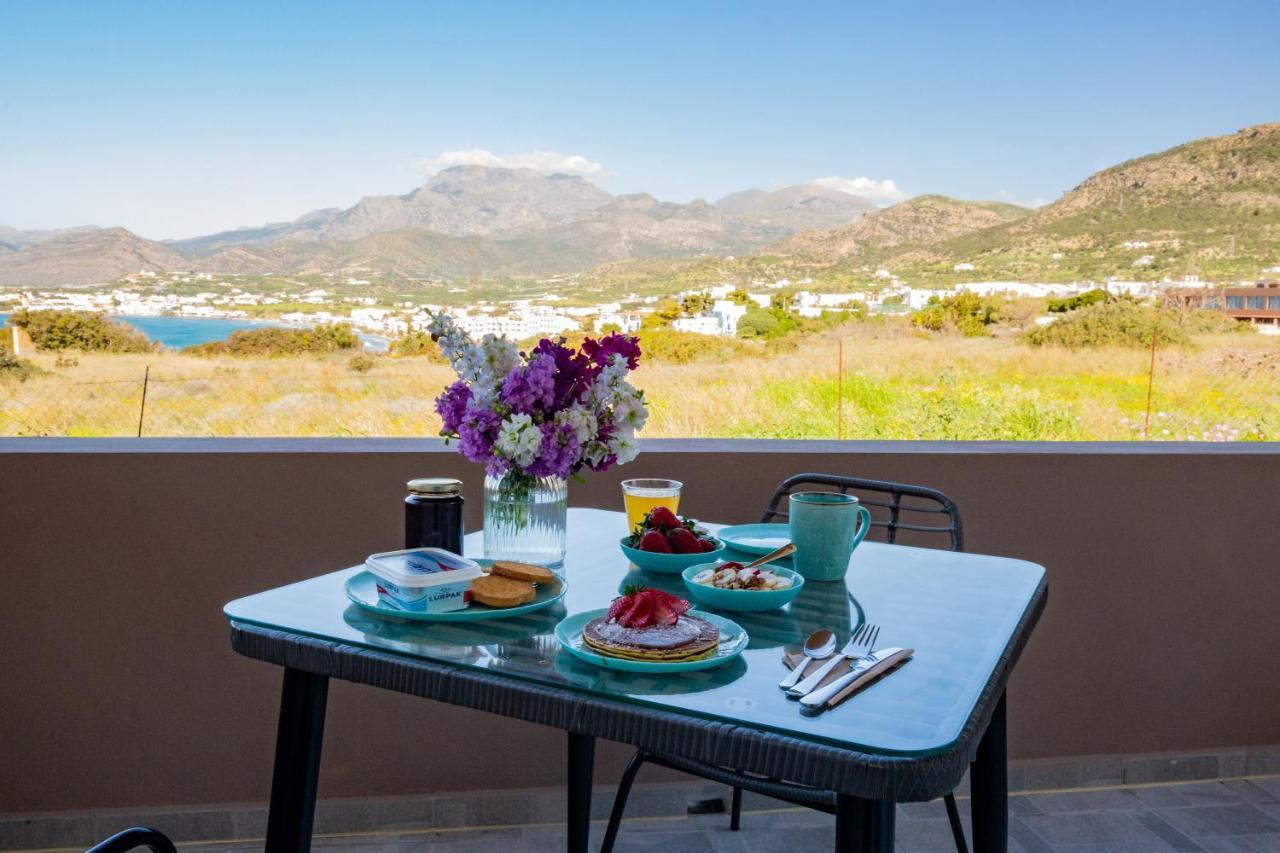 Studio Athena With Panoramic View Of Makrygialos Pilanísmata Exterior foto