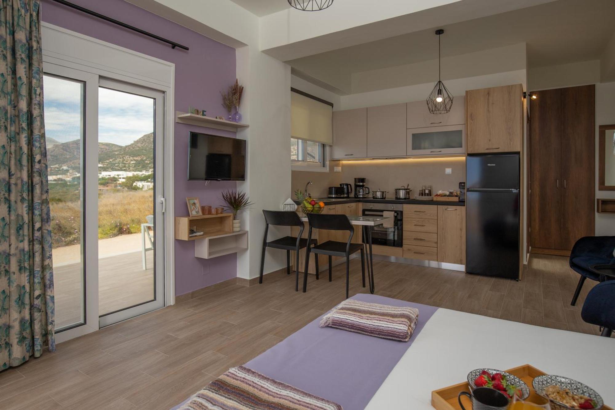 Studio Athena With Panoramic View Of Makrygialos Pilanísmata Exterior foto