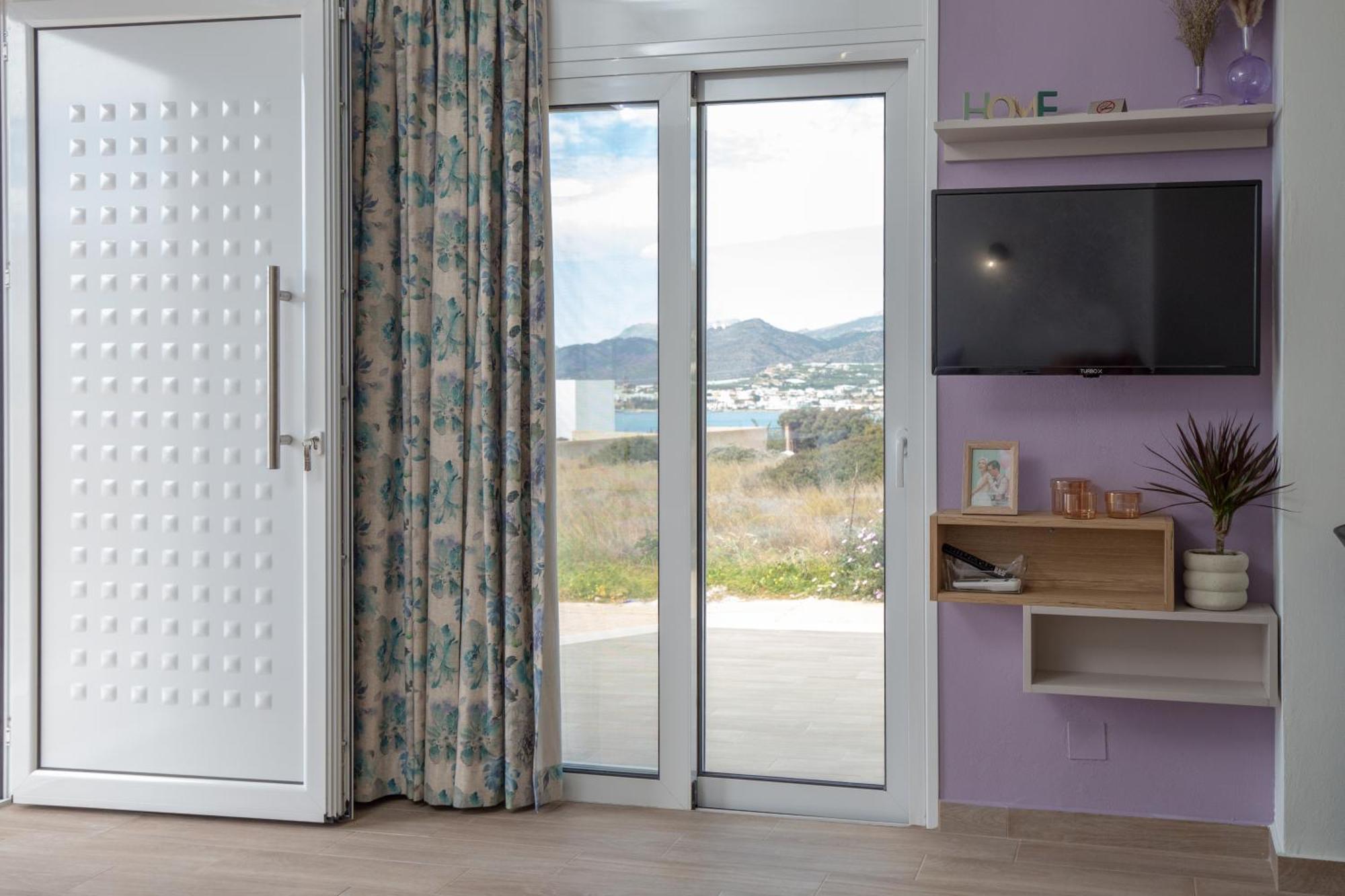Studio Athena With Panoramic View Of Makrygialos Pilanísmata Exterior foto